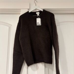 H&M brown mohair blend sweater Size S #knitwear #winterwear
